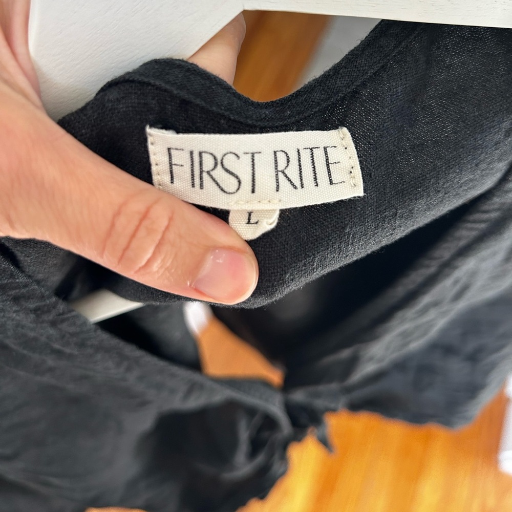 First Rite linen tie blouse EUC - Picture 6 of 12